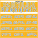 Custom Gold Light Blue-White Authentic Drift Fashion Baseball Jersey