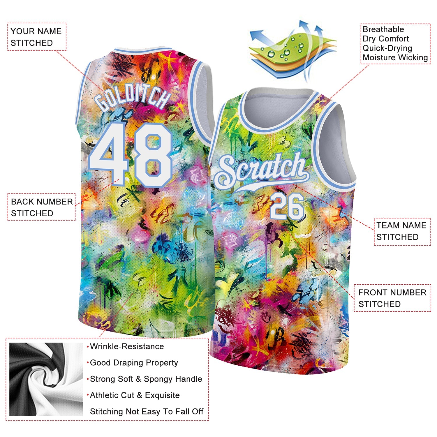 Custom Light Blue Pink-Black Authentic City Edition Basketball Jersey Sale – UKSN INC
