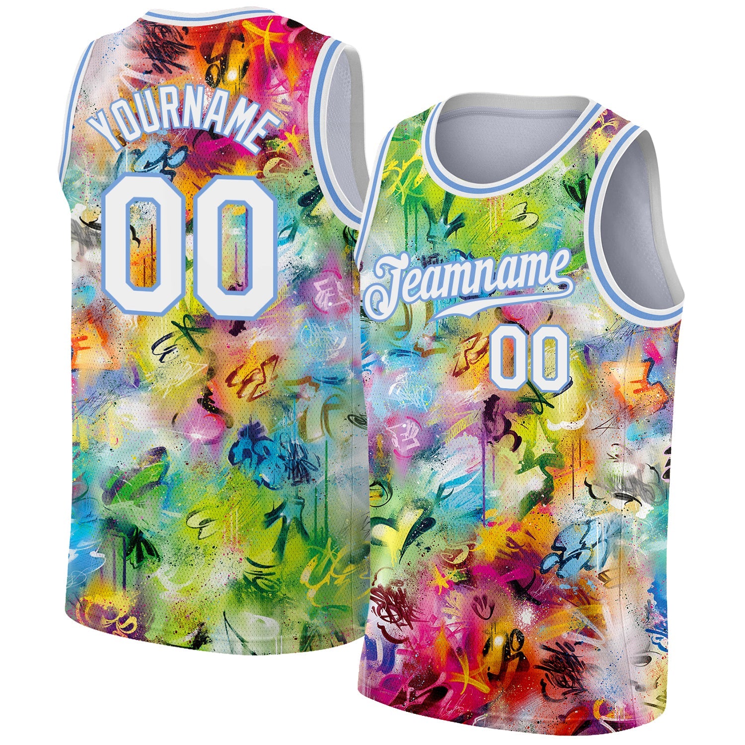 Custom Light Blue Pink-Black Authentic City Edition Basketball Jersey Sale – UKSN INC