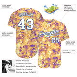 Custom Scratch Graffiti Pattern White-Royal 3D Authentic Baseball Jersey