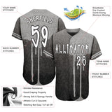 Custom Graffiti Pattern White-Gray 3D Picaxao Authentic Baseball Jersey