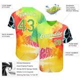 Custom Graffiti Pattern Neon Green-White 3D Authentic Baseball Jersey