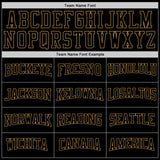 Custom Stitched Graffiti Pattern Black-Old Gold 3D Sports Pullover Sweatshirt Hoodie