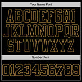 Custom Stitched Graffiti Pattern Black-Old Gold 3D Sports Pullover Sweatshirt Hoodie