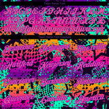 Custom Graffiti Pattern Pink-Purple 3D Performance T-Shirt