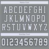 Custom Gray White-Black Mesh Authentic Football Jersey