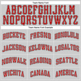 Custom Gray Red-Black Authentic Baseball Jersey