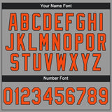 Custom Gray Orange-Black Performance T-Shirt