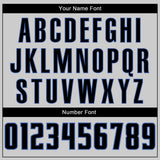 Custom Gray Black-Blue Authentic Baseball Jersey