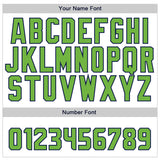 Custom Gray Neon Green-Navy Authentic Baseball Jersey