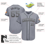 Custom Gray Black-White Authentic Drift Fashion Baseball Jersey