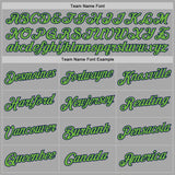 Custom Stitched Gray Neon Green-Navy Sports Pullover Sweatshirt Hoodie