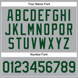 Custom Gray Green-Black Authentic Baseball Jersey