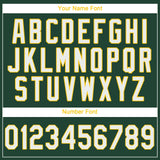 Custom Green White-Gold Performance T-Shirt
