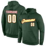 Custom Stitched Green White-Red Sports Pullover Sweatshirt Hoodie