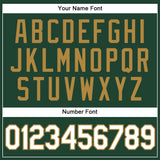 Custom Green White-Old Gold Authentic Baseball Jersey