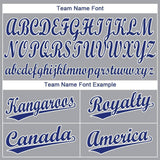 Custom Gray Royal-White Baseball Jersey