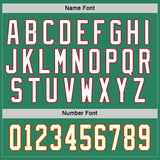 Custom Kelly Green White-Red Hockey Jersey