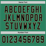 Custom Kelly Green Black-Old Gold Hockey Jersey