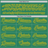 Custom Kelly Green Kelly Green-Gold Hockey Jersey