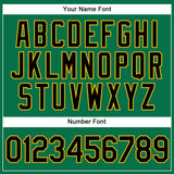 Custom Kelly Green Black-Gold Authentic Baseball Jersey