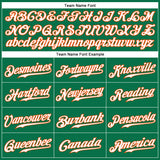 Custom Kelly Green White-Orange Authentic Baseball Jersey