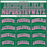 Custom Kelly Green Pink-White Authentic Drift Fashion Baseball Jersey