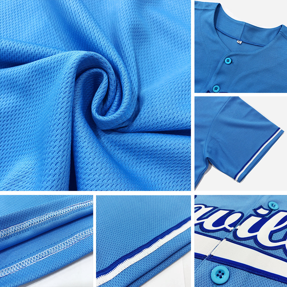Custom Gray Black Pinstripe Light Blue Authentic Baseball Jersey Discount