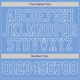 Custom Stitched Light Blue Light Blue-White Sports Pullover Sweatshirt Hoodie
