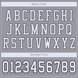 Custom Light Gray White-Black Mesh Authentic Football Jersey