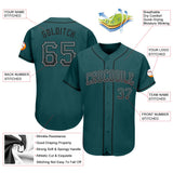 Custom Midnight Green Black-Gray Authentic Drift Fashion Baseball Jersey
