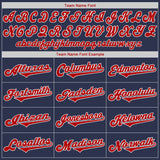Custom Navy Red-White Authentic Baseball Jersey