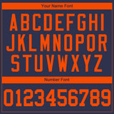 Custom Navy Orange Authentic Baseball Jersey