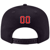 Custom Navy Red-White Stitched Adjustable Snapback Hat