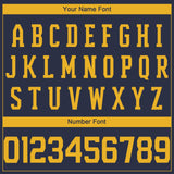 Custom Navy Gold Performance T-Shirt