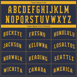 Custom Navy Gold Performance T-Shirt