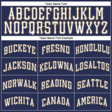 Custom Navy White-Old Gold Authentic Throwback Basketball Jersey