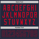 Custom Navy Navy-Red Hockey Jersey