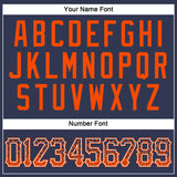 Custom Navy Orange-White Authentic Drift Fashion Baseball Jersey