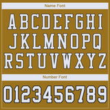 Custom Old Gold White-Black Mesh Authentic Football Jersey