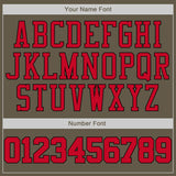 Custom Olive Red-Black Authentic Throwback Salute To Service Basketball Jersey