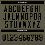 Custom Olive Black-Old Gold Mesh Salute To Service Football Jersey