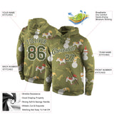 Custom Stitched Olive Olive-White Christmas 3D Sports Pullover Sweatshirt Salute To Service Hoodie