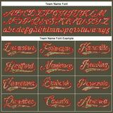 Custom Olive Cmao-Red Authentic Salute To Service Baseball Jersey