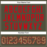 Custom Olive Cmao-Red Authentic Salute To Service Baseball Jersey