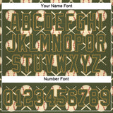Custom Olive Olive-Old Gold 3D Pattern Design Authentic Salute To Service Baseball Jersey