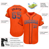 Custom Orange Navy-White Authentic Drift Fashion Baseball Jersey