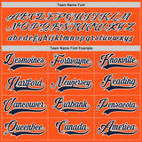 Custom Orange Navy-White Hockey Jersey