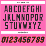 Custom Pink Black-Orange Authentic Throwback Basketball Jersey