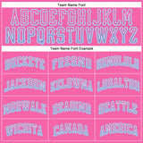 Custom Pink Light Blue-White Authentic Drift Fashion Baseball Jersey